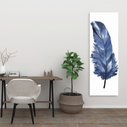 Toile 20 x 60 - Plume bleue