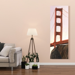 Toile 20 x 60 - Coucher de soleil sur le golden gate bridge