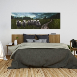 Canvas 20 x 60 - Sheep in the countryside