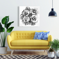 Canvas 24 x 24 - Set of abstract roses