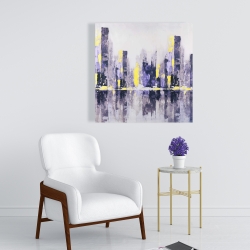 Canvas 24 x 24 - Abstract purple city