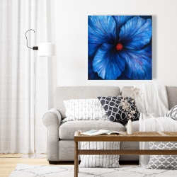 Canvas 24 x 24 - Blue flower art