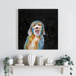 Toile 24 x 24 - Labradoodle abstrait