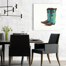 Canvas 24 x 24 - Blue cowboy boots