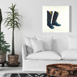 Canvas 24 x 24 - Leather cowboy boots