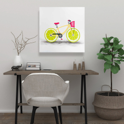 Toile 24 x 24 - Bicyclette avec roues de lime