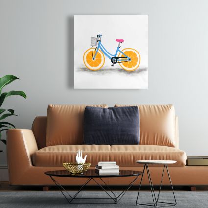 Bicyclette avec roues d'orange