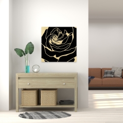 Canvas 24 x 24 - Silhouette of a rose