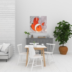 Canvas 24 x 24 - Clownfish under the sea