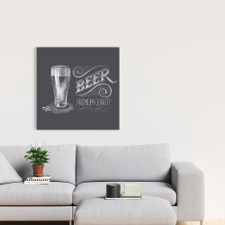 Canvas 24 x 24 - Vintage beer signboard