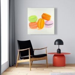 Toile 24 x 24 - Petites bouchées de macarons