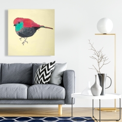 Canvas 24 x 24 - Little purple bird illustration