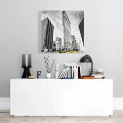 Canvas 24 x 24 - Outline of flatiron building to new-york