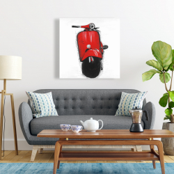 Canvas 24 x 24 - Red italian scooter