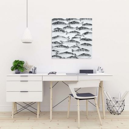 Banc de poisson gris