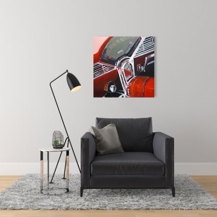 Tableau de bord de voiture rouge vintage