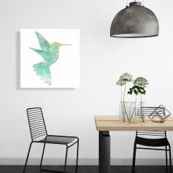 Canvas 24 x 24 - Geometric hummingbird