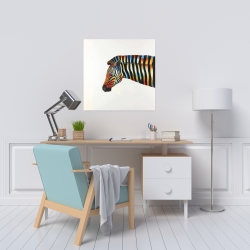 Canvas 24 x 24 - Colorful zebra