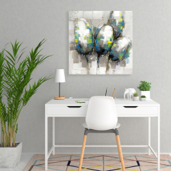 Canvas 24 x 24 - Abstract blue tulips