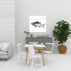 Canvas 24 x 24 - Swimming fish