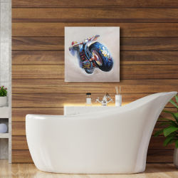 Toile 24 x 24 - Moto en saut