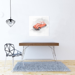 Toile 24 x 24 - Beetle vintage rouge