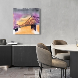 Canvas 24 x 24 - Montreal jacques-cartier bridge