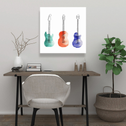 Toile 24 x 24 - Trois guitares