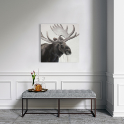 Canvas 24 x 24 - Rustic moose
