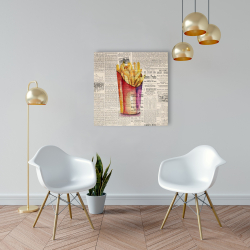 Canvas 24 x 24 - Vintage style french fries