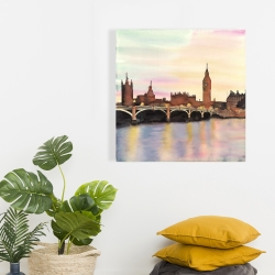 Toile 24 x 24 - Couché de soleil sur le big ben