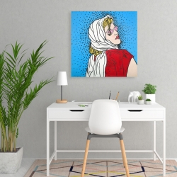 Toile 24 x 24 - Femme pop art