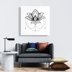 Toile 24 x 24 - Ornement d'un lotus ethnique