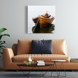 Canvas 24 x 24 - Rowboat on calm water