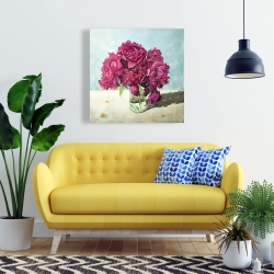 Canvas 24 x 24 - Fuchsia peony 