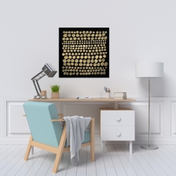 Canvas 24 x 24 - Dots on gold