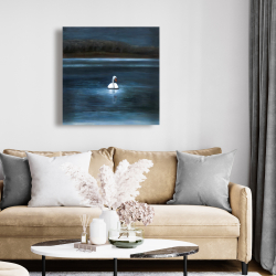 Canvas 24 x 24 - Beautiful swan