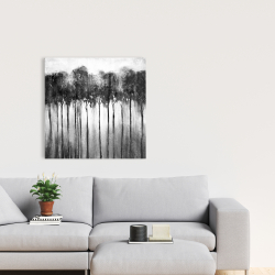 Canvas 24 x 24 - Abstract forest black and white