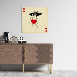 Canvas 24 x 24 - Queen of hearts