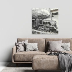 Toile 24 x 24 - Locomotive à passagers vintage