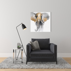 Canvas 24 x 24 - Golden elephant