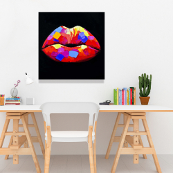 Canvas 24 x 24 - Colorful lipstick