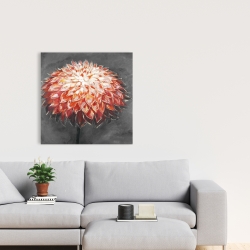 Toile 24 x 24 - Fleur dahlia abstraite