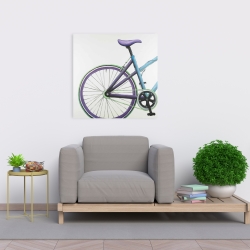 Canvas 24 x 24 - Blue and purple bike