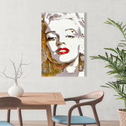 Toile 24 x 36 - Marilyn monroe et typographie