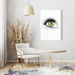 Canvas 24 x 36 - Green eye in watercolor