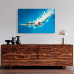 Canvas 24 x 36 - Diving jump