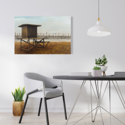 Canvas 24 x 36 - Newport beach lifeguard tower