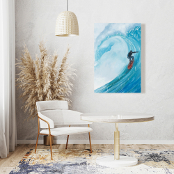 Toile 24 x 36 - Surfeur sur une grande vague