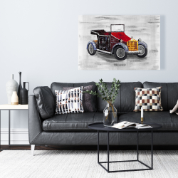 Toile 24 x 36 - Voiture vintage avec toit ouvrant